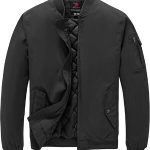 TBMPOY Men's Bomber Jacket Lightweight Winter Windbreaker Zi...