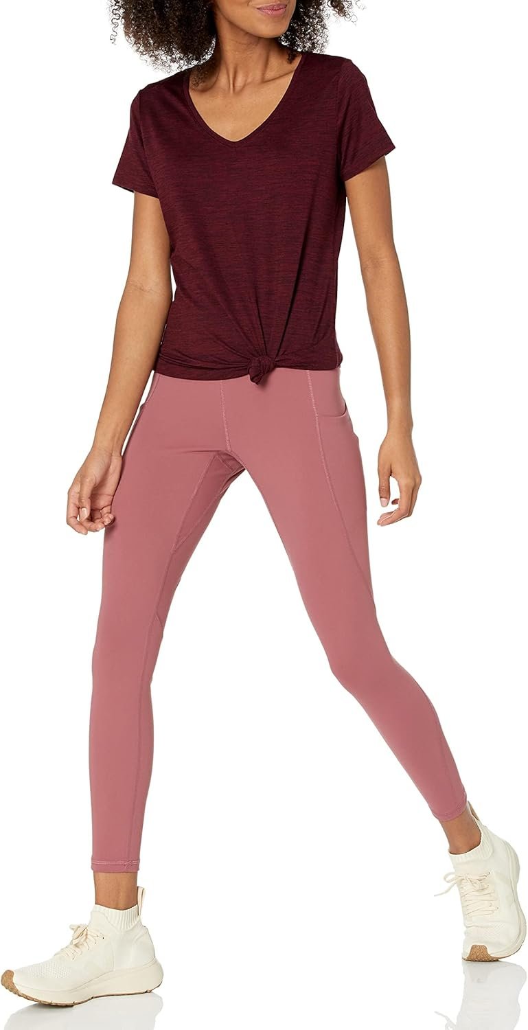 Amazon Essentials Women's Tech Stretch Short-Sleeve V-Neck T... - Image 6