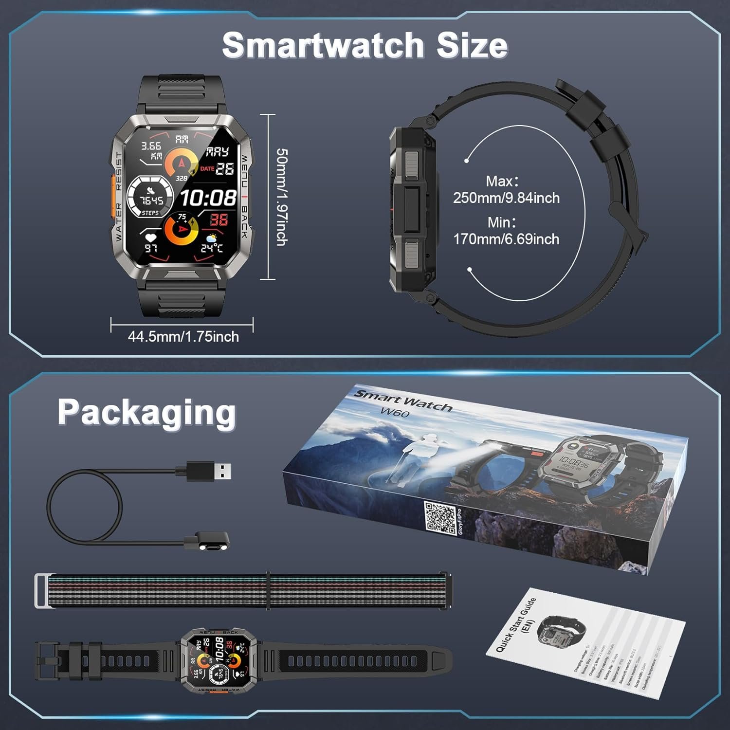 Military Smart Watch for Men(Answer/Make Call), Outdoor Spor... - Image 7