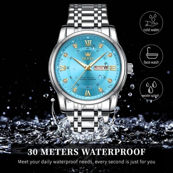 OLEVS Watch for Men Classic Business Dress Analog Quartz Sta... - Image 4