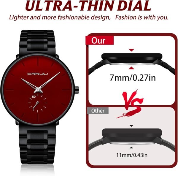 Mens Watches Ultra-Thin Minimalist Waterproof-Fashion Wrist ...