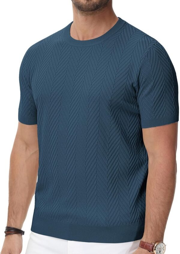 PJ PAUL JONES Men's Short Sleeve Knit T-Shirts Casual Crewne...