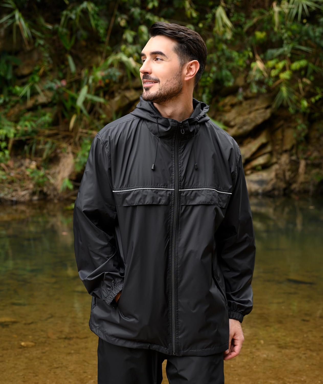 SWISSWELL Rain Jacket Men Waterproof Windbreaker, Lightweigh... - Image 5