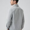 Mens Shirt Jacket Brushed Casual Shacket with Two Pockets Lo...