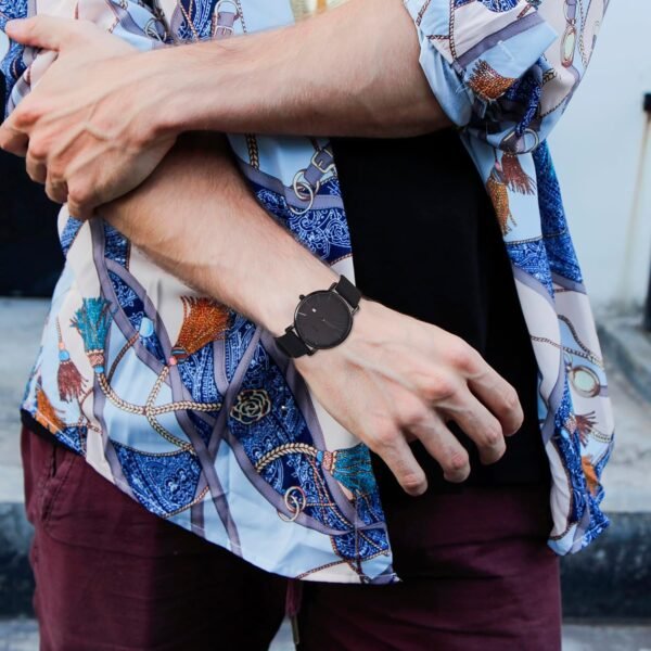 BUREI Men Watches Fashion Minimalist Analog Calendar Quartz ...