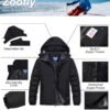 Men's Mountain Ski Jacket Waterproof Fleece Liner Snow Coat ...