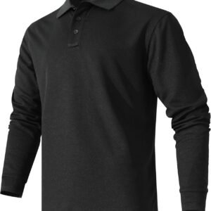 Men's Long Sleeve Polo Shirt Quick-Dry Performance Tactical ...