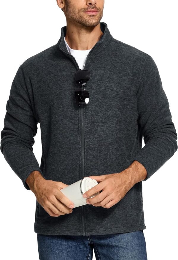 TACVASEN Men's Fleece Jackets Full Zip Lightweight Jacket Ca...