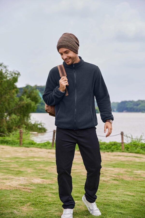 COOFANDY Men's Soft Polar Fleece Jacket Lightweight Full Zip...