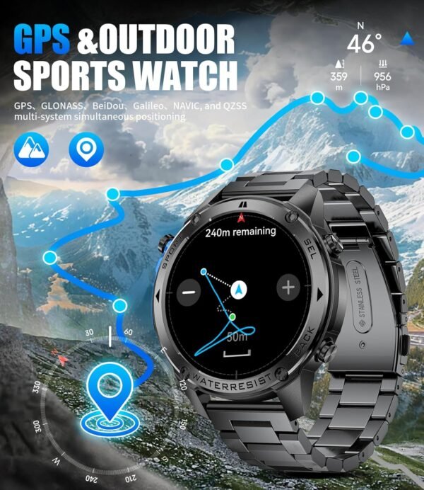 GPS Smart Watch for Men(Answer/Make Call),6 Satellite Positi...