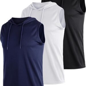 3 Pack Men's Dry Fit Moisture Wicking Tech Quick Dry Sleevel...