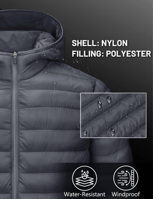 CRYSULLY Men's Puffer Jackets with Hood Lightweight Full Zip...
