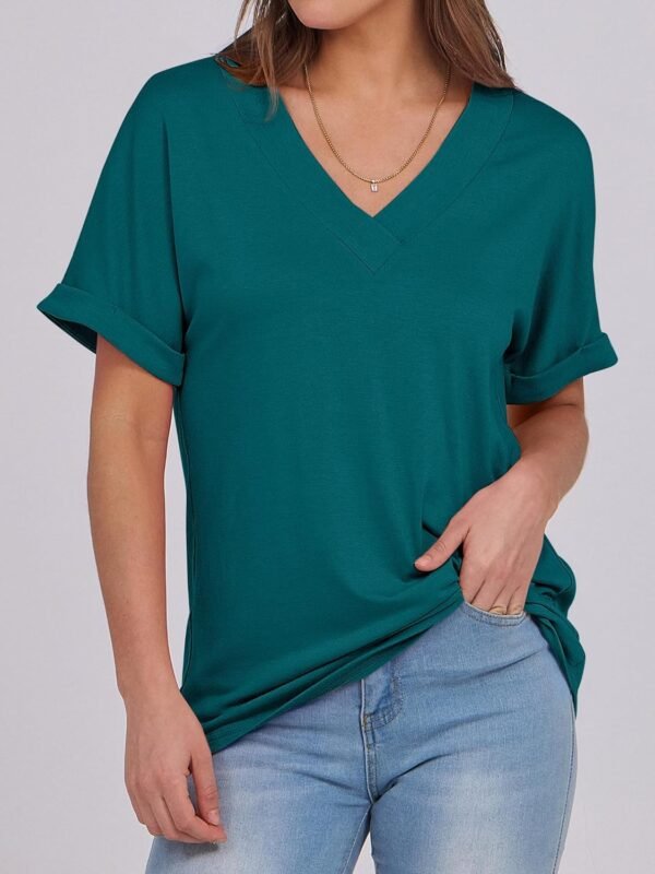 ANRABESS Womens Tops Short Sleeve V Neck T-Shirts Summer Loo...
