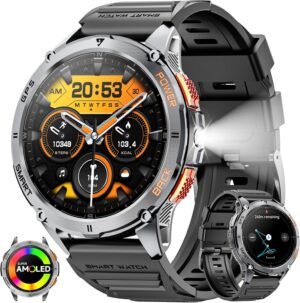 Military Smart Watch for Men with GPS, 1.43" AMOLED Bluetoot...