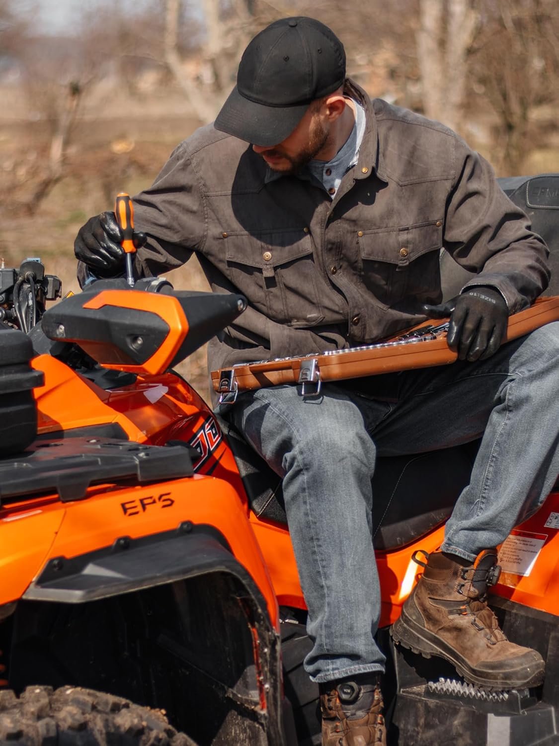 Mr.Stream Men's Lightweight Long Sleeved Snap Plaid Western ... - Image 4