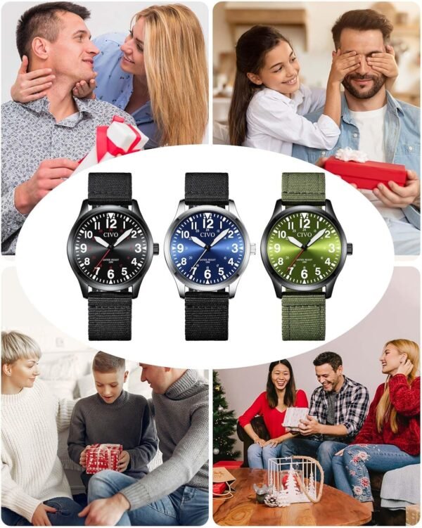 CIVO Military Watch for Men Waterproof: Analog Mens Watches ...