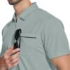 ZITY Mens Polo Shirts Quarter Zip Shirts Casual Classic Ligh...
