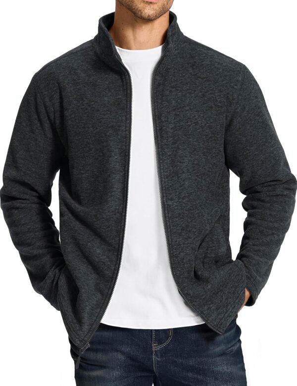 TACVASEN Men's Fleece Jackets Full Zip Lightweight Jacket Ca...