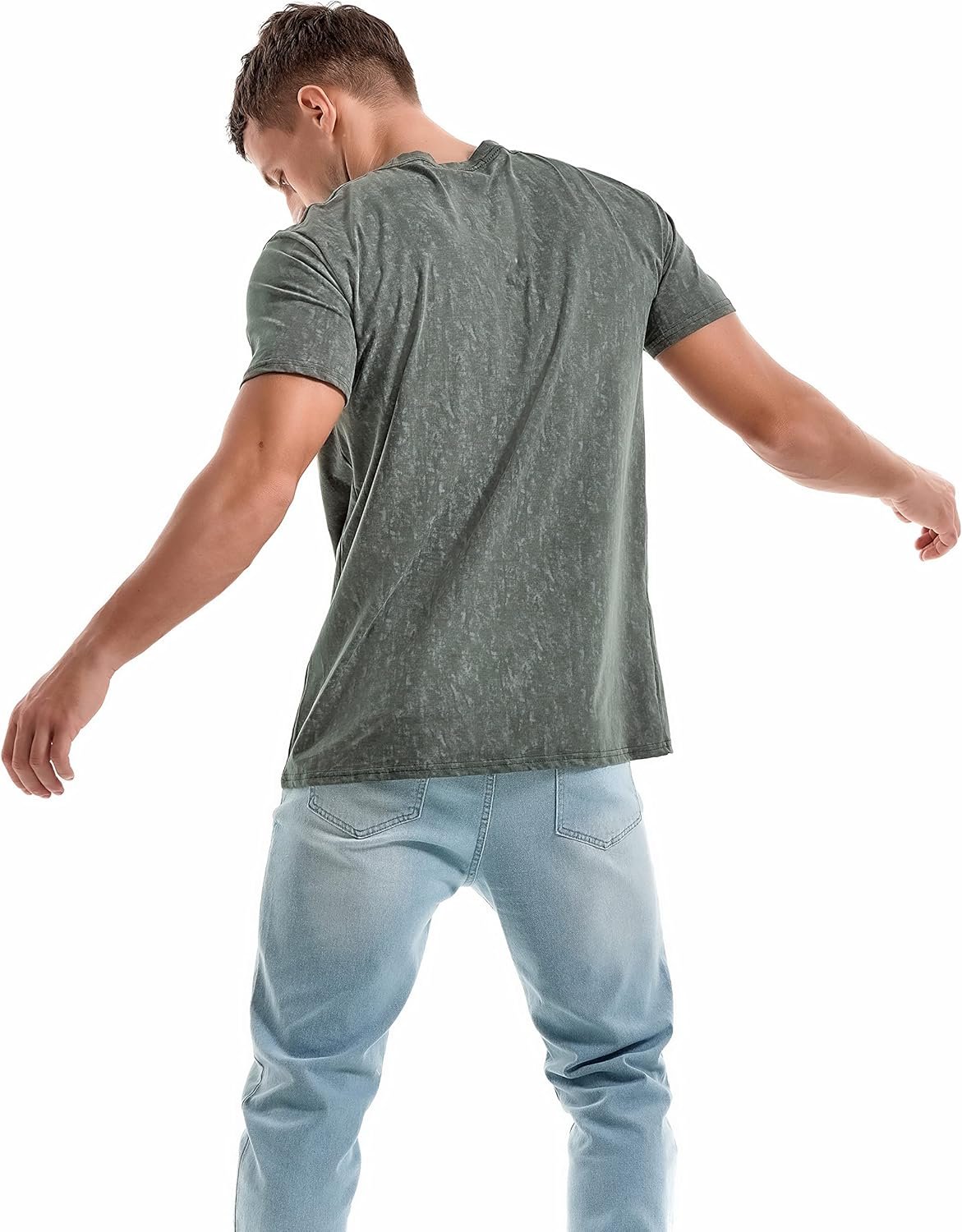 KLIEGOU Men's T-Shirts - Premium Cotton Crew Neck Tees S - 4... - Image 5