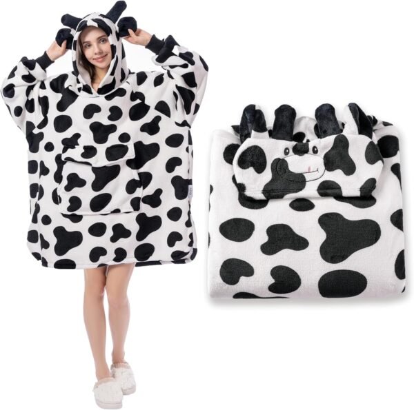 Krifey Wearable Blanket Hoodie, Oversized Sherpa Hooded as C...