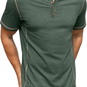 Sailwind Mens Henley Short Sleeve T-Shirt Cotton Maverick Sh...
