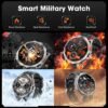 Military Smart Watch for Men 1.85" HD Ultra Screen Touch Scr...