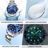 OLEVS Watches Men Waterproof Luxury Big Face Mens Watch Stai...