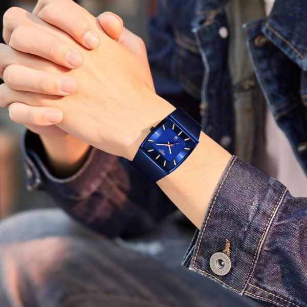 NIBOSI Men Watches Business Square Military Waterproof Sport...