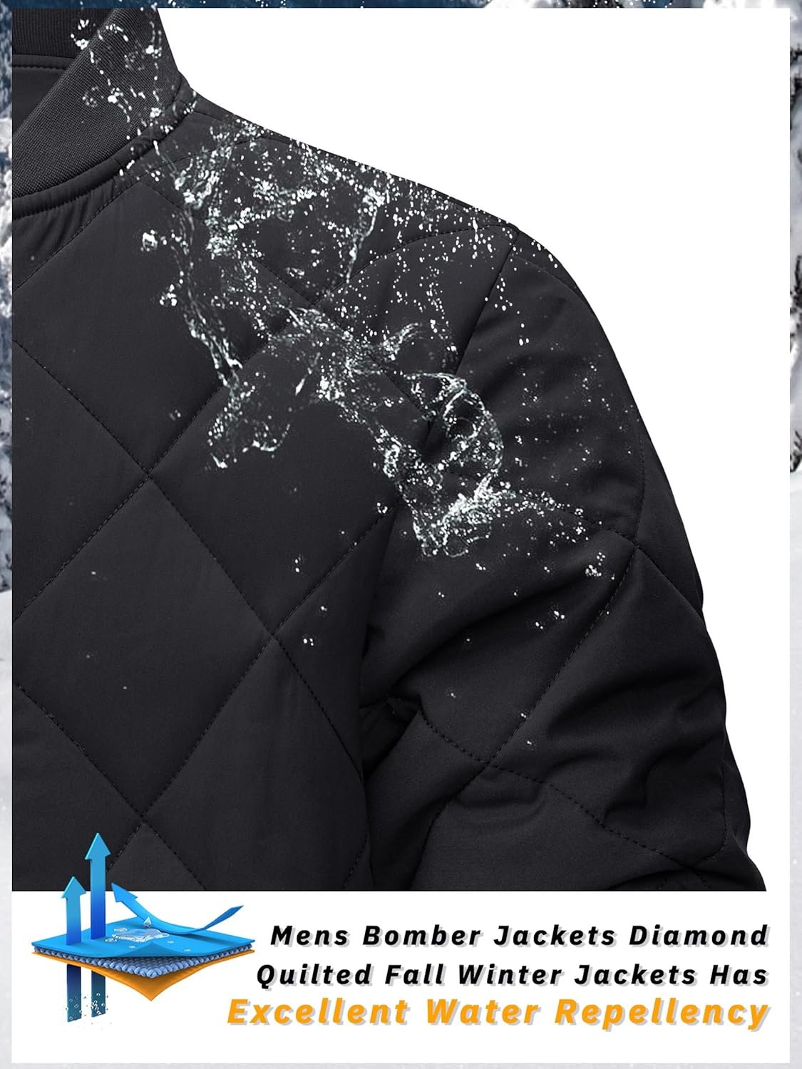 TACVASEN Men's Padded Jackets Winter Full Zipper Fleece Outw... - Image 3