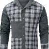 Mr.Stream Men's Lightweight Long Sleeved Snap Plaid Western ...