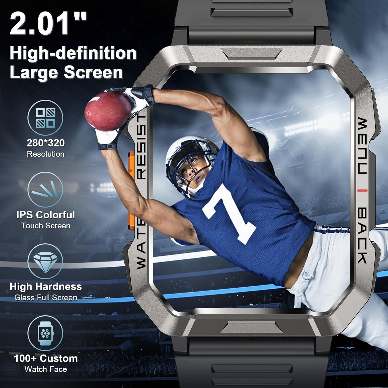 Military Smart Watch for Men(Answer/Make Call), Outdoor Spor... - Image 6