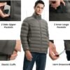 Gopune Men's Lightweight Puffer Jacket Detachable Hooded Wat...