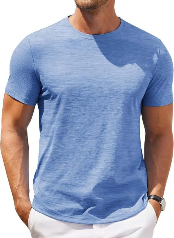 COOFANDY Mens Crew Neck T Shirt Short Sleeve Casual Summer B...