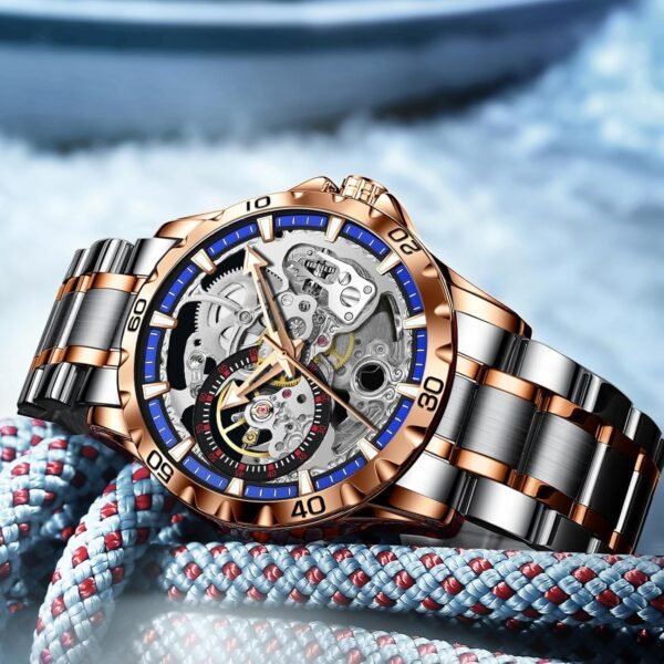 Men's Flywheel Automatic Watch Men's Skeleton Watch Men's Wa...