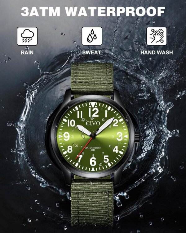 CIVO Military Watch for Men Waterproof: Analog Mens Watches ...