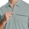 ZITY Mens Polo Shirts Quarter Zip Shirts Casual Classic Ligh...