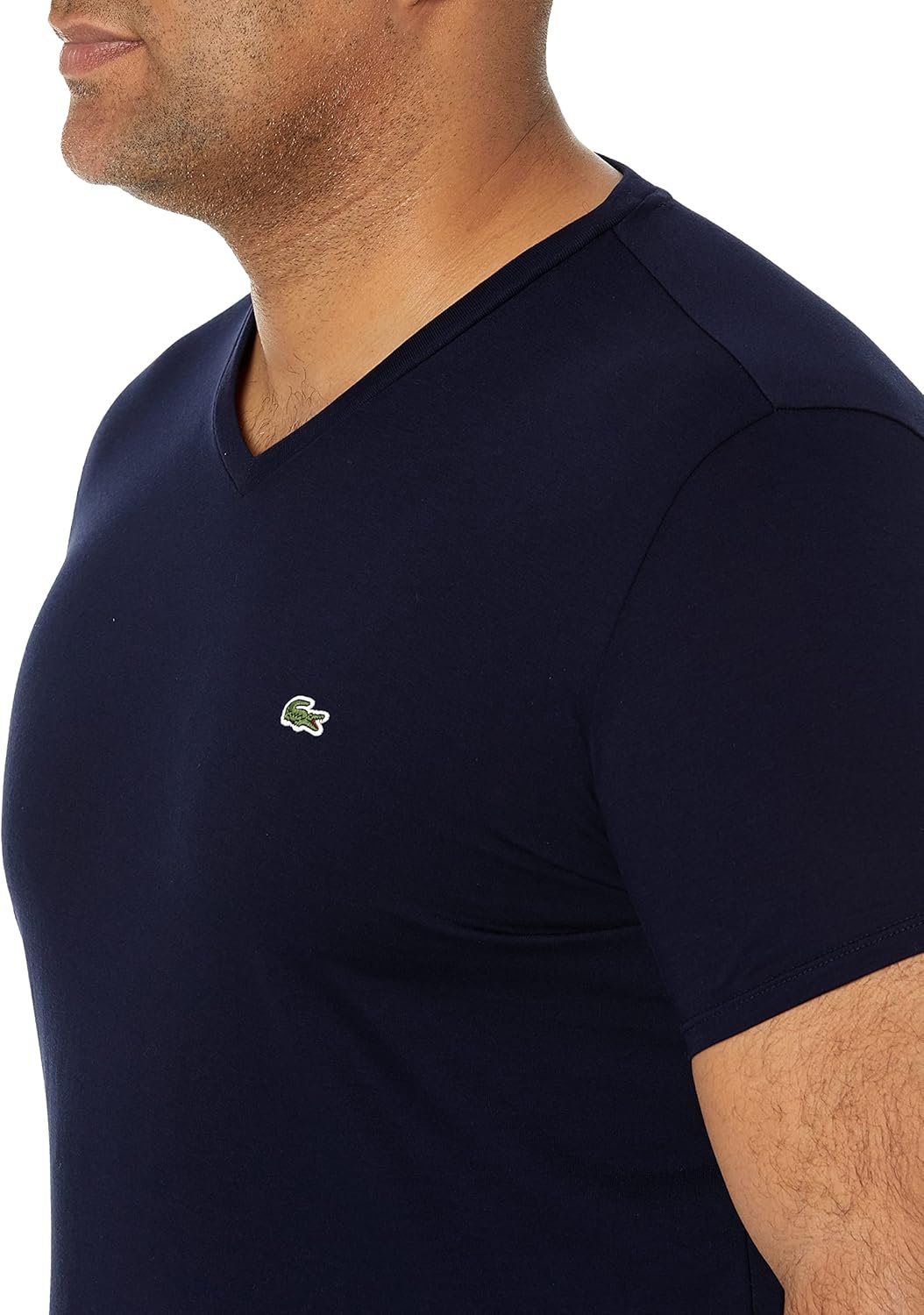 Lacoste Men's Short Sleeve V-Neck Pima Cotton Jersey T-Shirt - Image 5