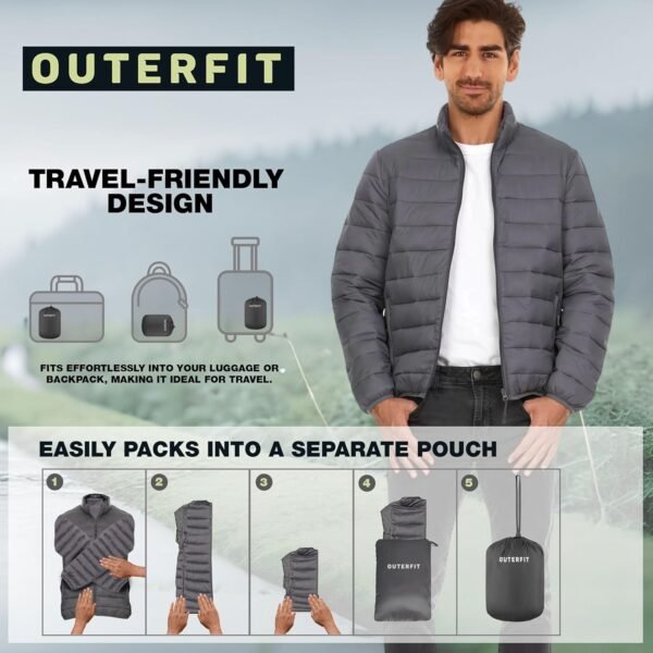 Packable Puffer Jacket Men, Warm Lightweight Winter Jackets ...