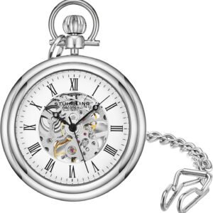 Stuhrling Original Men's Pocket Watch Stainless Steel Analog...