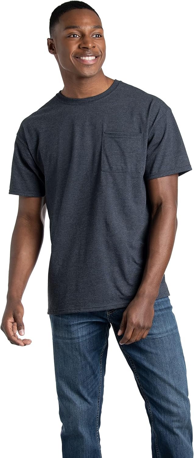 Fruit of the Loom Men's Eversoft Cotton Short Sleeve Pocket ... - Image 2