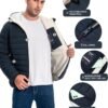 Pioneer Camp Men's Winter Puffer Jacket Sherpa Lined Hooded ...
