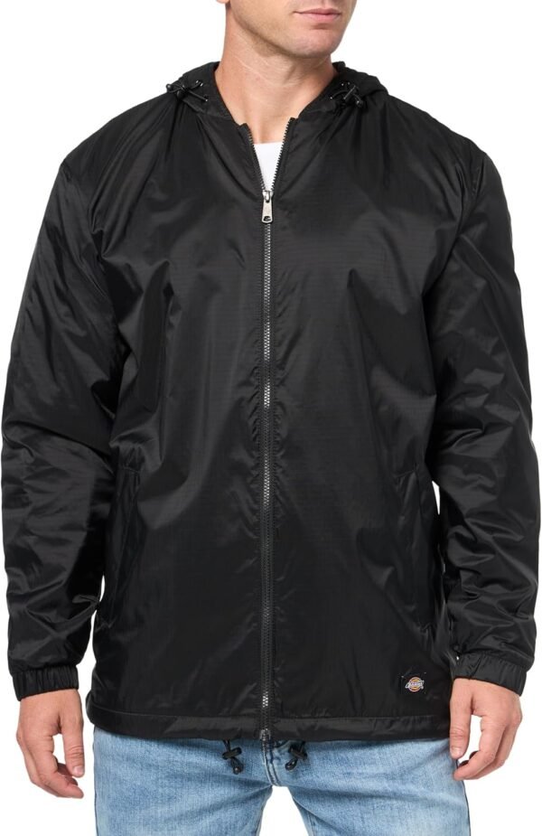 Dickies mens Fleece Lined Nylon Hooded Jacket