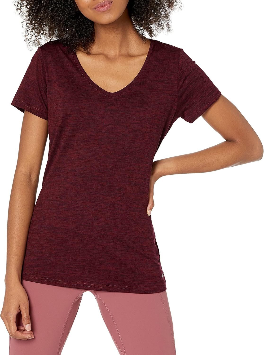 Amazon Essentials Women's Tech Stretch Short-Sleeve V-Neck T... - Image 3