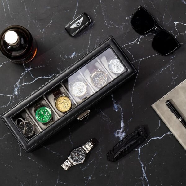 ProCase Watch Box for Men, 6 Slot Watch Display Case with Dr...