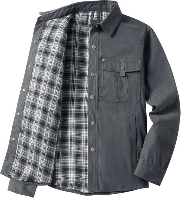 Mr.Stream Men's Lightweight Long Sleeved Snap Plaid Western ...