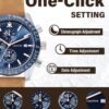 Watches for Men Leather Band Chronograph Mens Watches 30M Wa...
