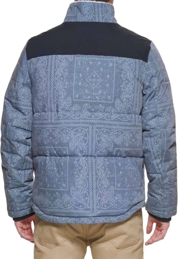 Levi's Men's Mixed Media Quilted Puffer Jacket with Sherpa L...