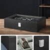 SONGMICS Watch Box, 12-Slot Watch Case with Large Glass Lid,...