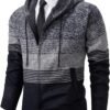 Mylldey Mens Hoodies Knit Sweater, Full Zip Fleece Lined Car...