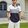 Men's Casual Polo Shirts Short Sleeve Fashion Golf Shirt Cla...